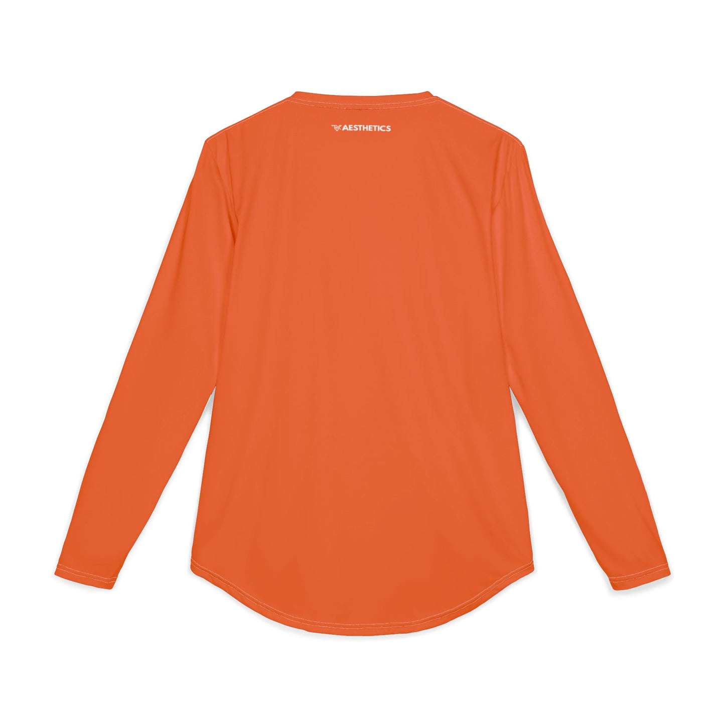 TMK Orange Polyester Long Sleeve Top