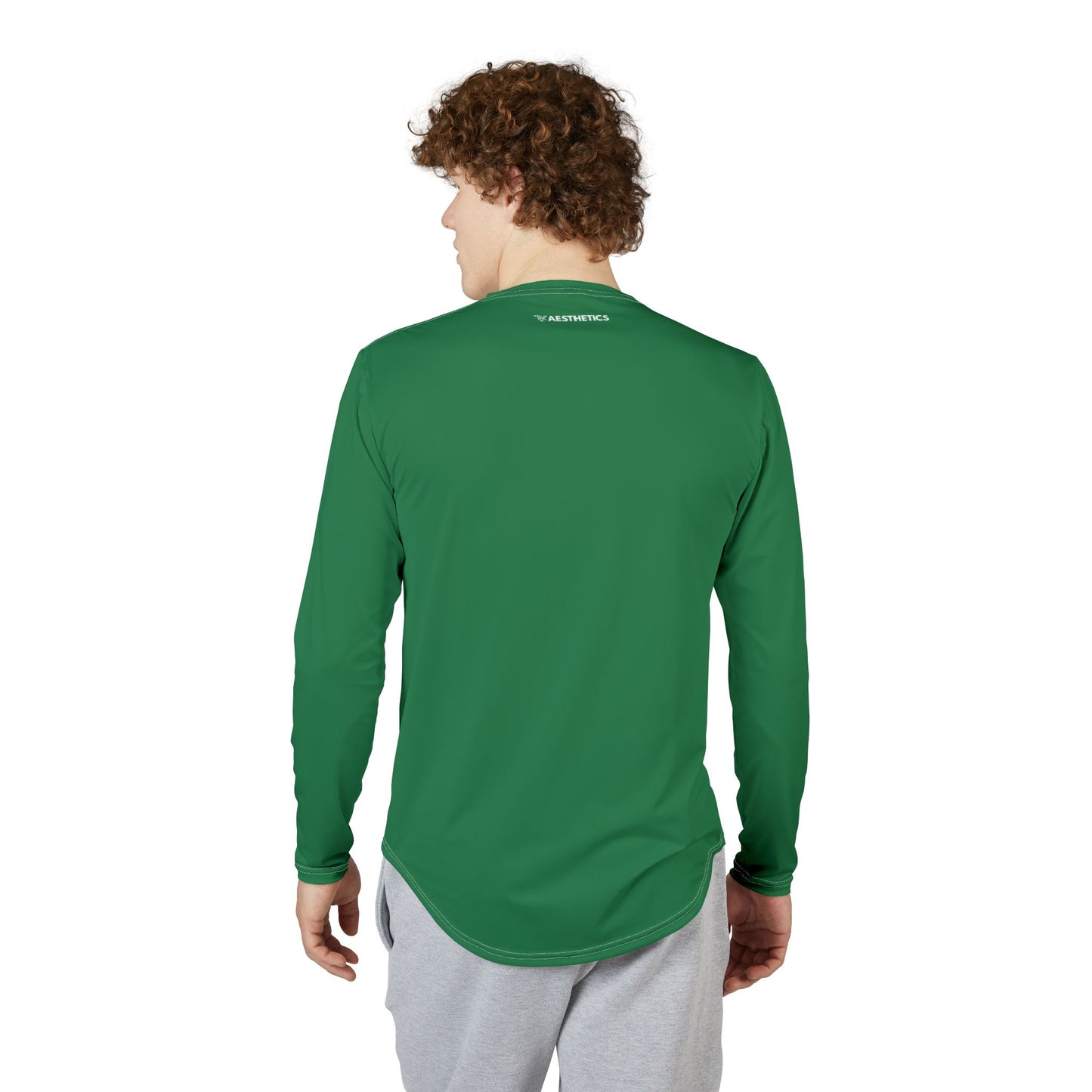TMK Green Polyester Long Sleeve Top