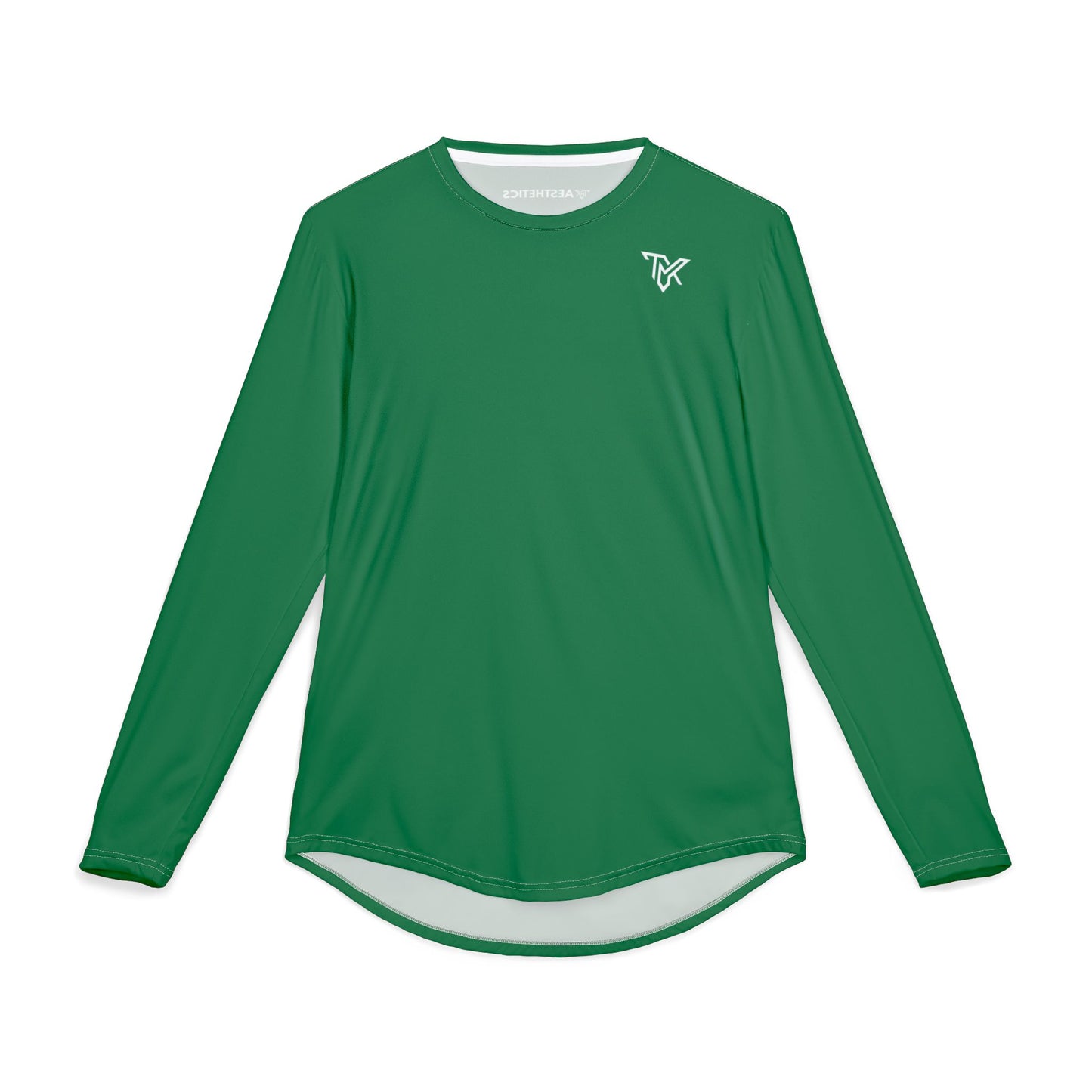 TMK Green Polyester Long Sleeve Top