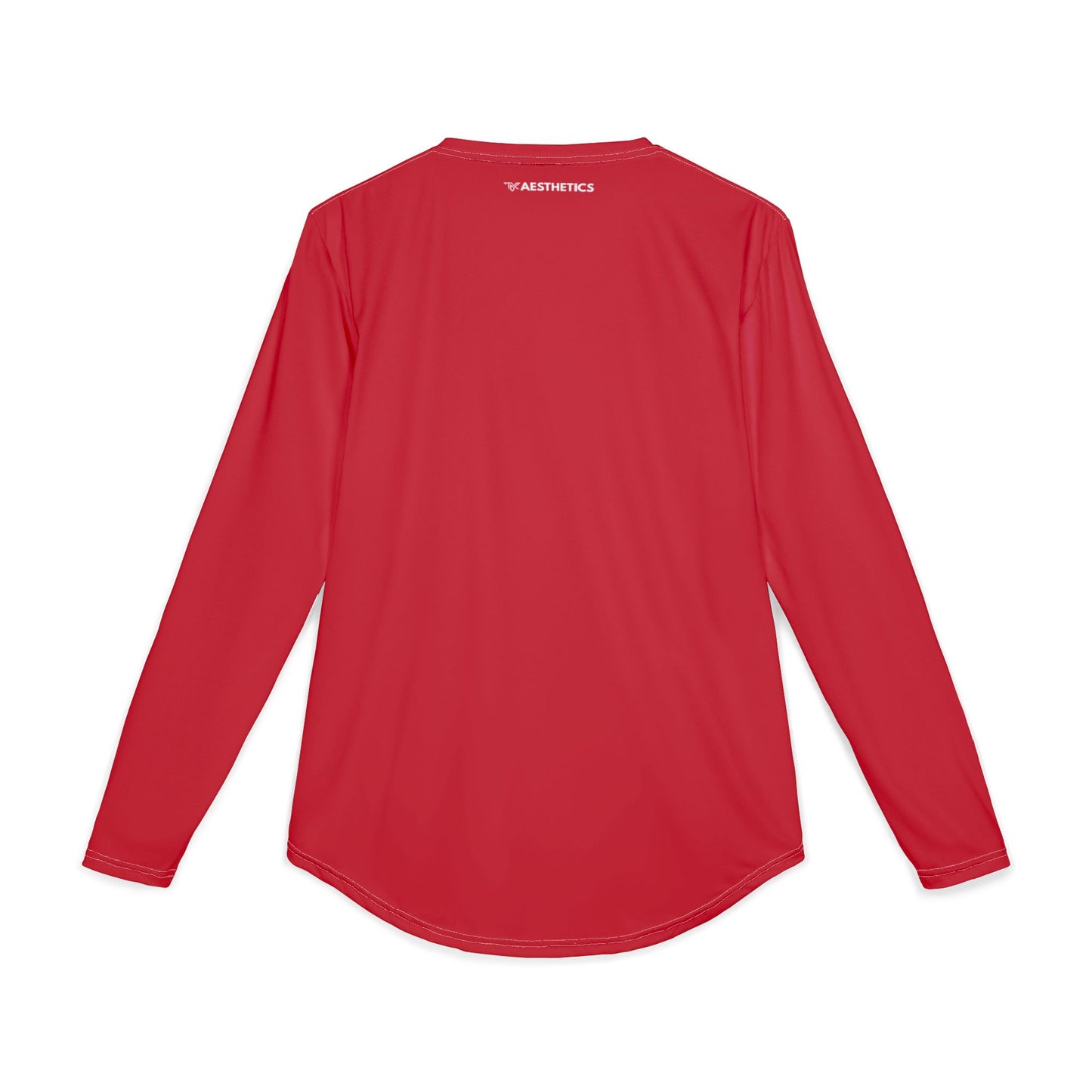 TMK Red Polyester Long Sleeve Top