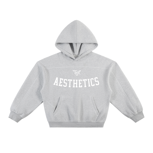 TMK Aesthetics Stitched Boxy Fleece Hoodie